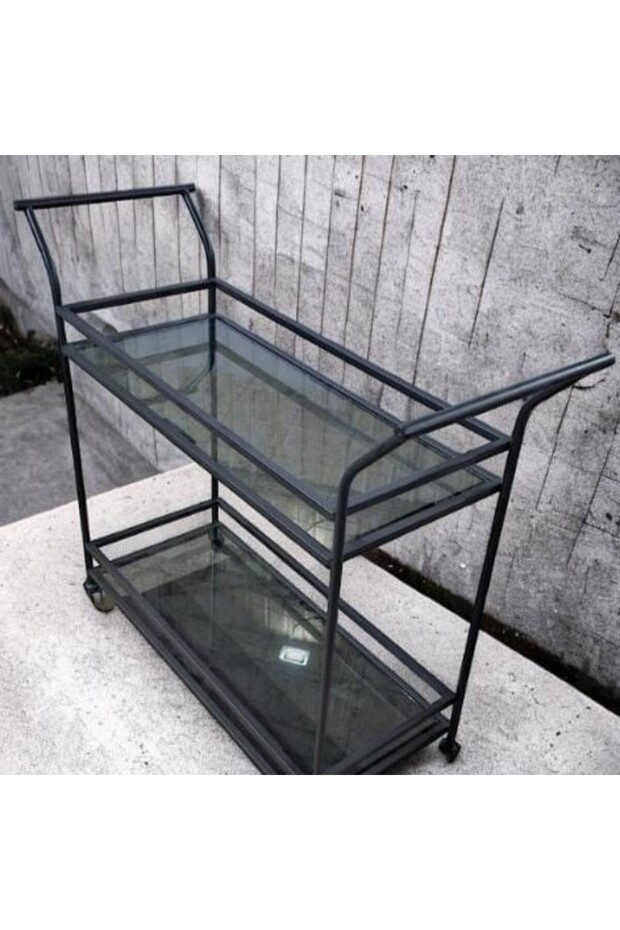 Modern Shape Service Counter Glass Top Table