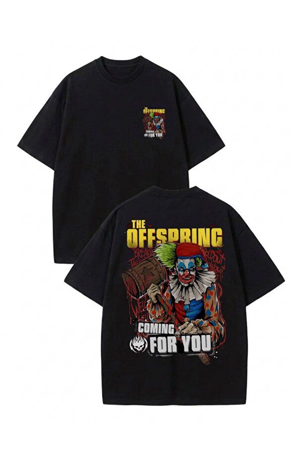 تي شيرت مطبوع عليه The Offspring للجنسين مقاس كبير