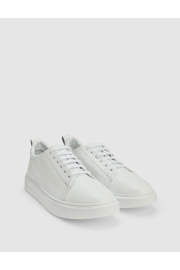 White 100% Leather Casual Shoes 50323943-Vr013