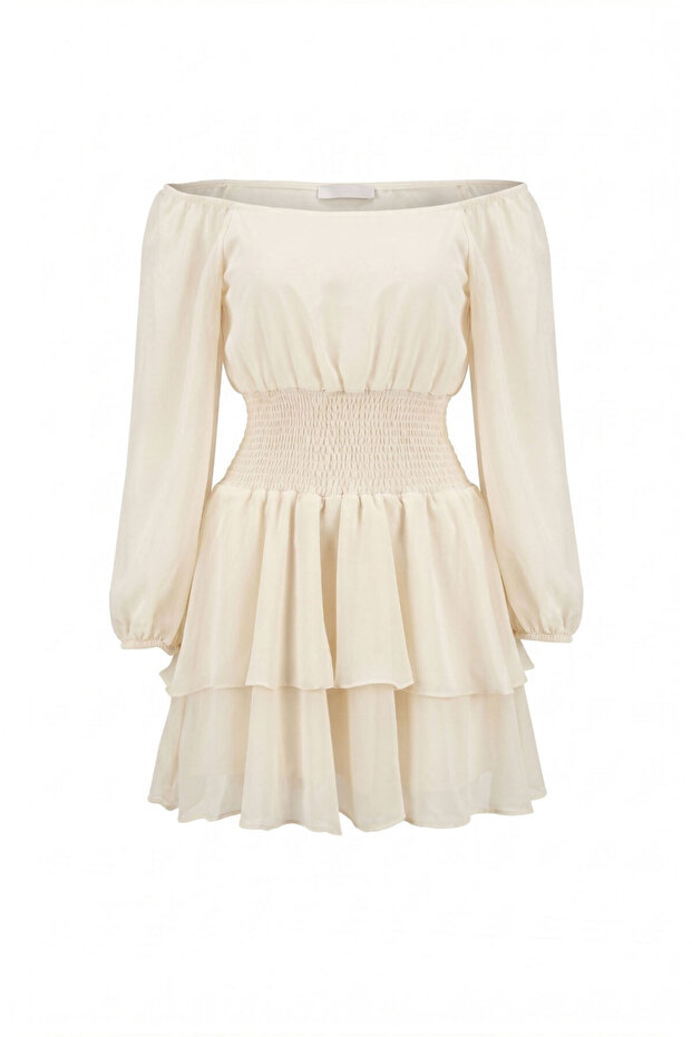 Princess Chiffon Dress Cream