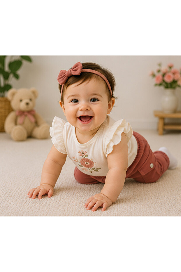 Girls Woven Cargo Joggers, 24M