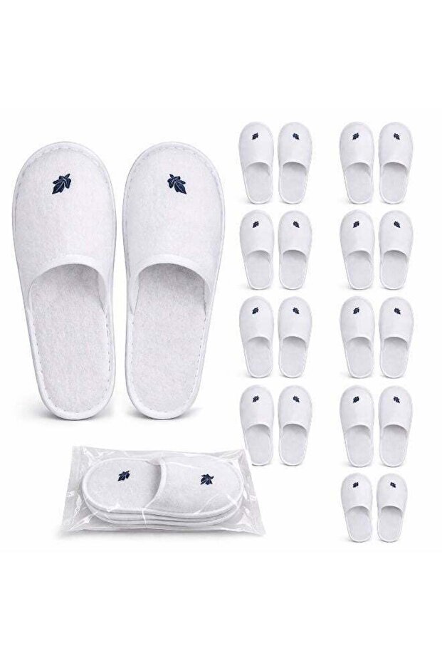 Disposable Hotel Slippers, Closed Toe, Soft & Comfortable, Non-Slip Sole, Individually Packed, Ideal for Hotels, Spa & Guest Use