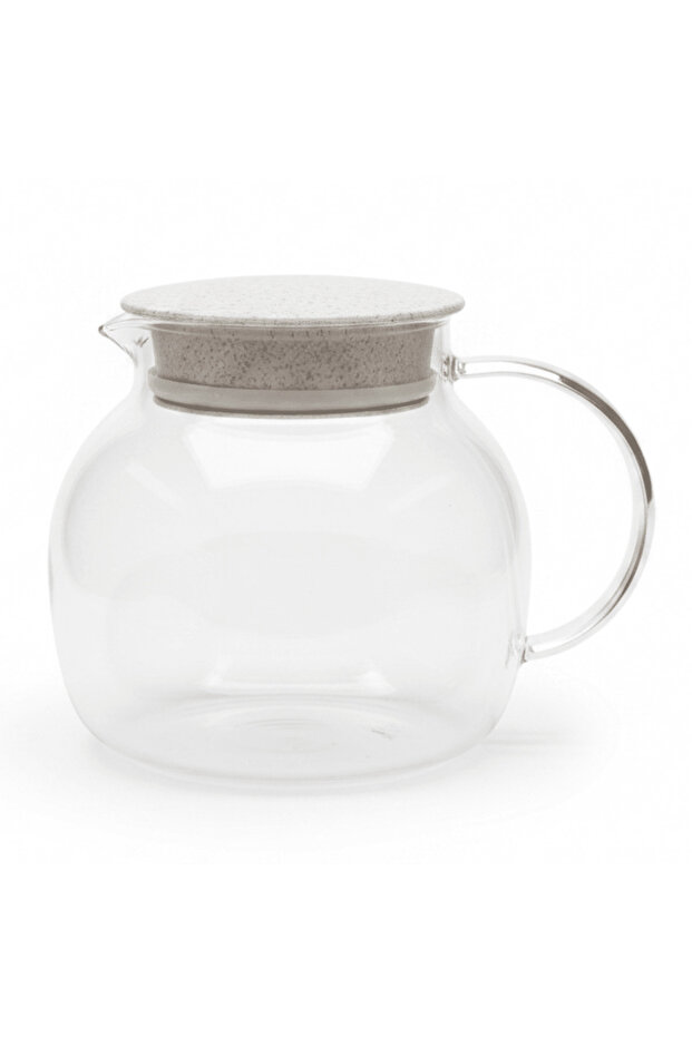 Compact Glass Water Jug with Elegant Lid – Space-Saving Drink Pitcher (1.18 L)