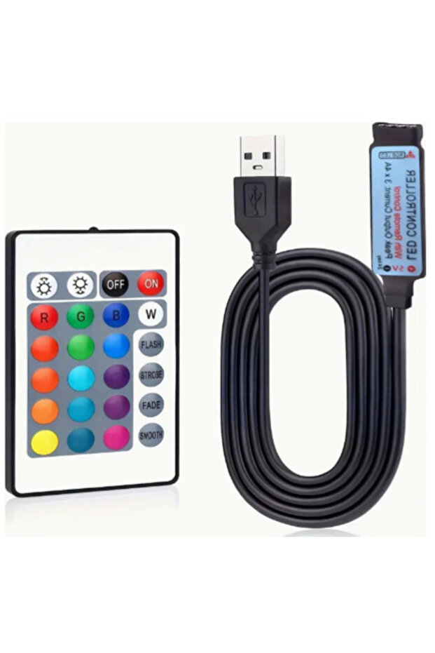9D4 USB LED Controller - Remote Control for SMD 5050 2835 3528 4-pin RGB LED Light Strips