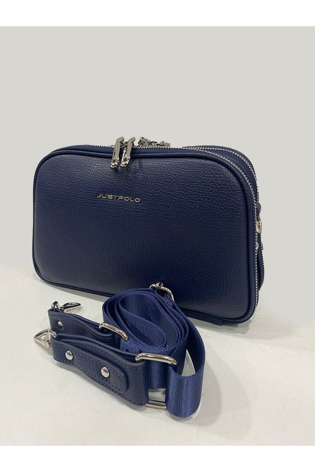 Multi-Compartment Zippered Women's Hand and Shoulder Bag