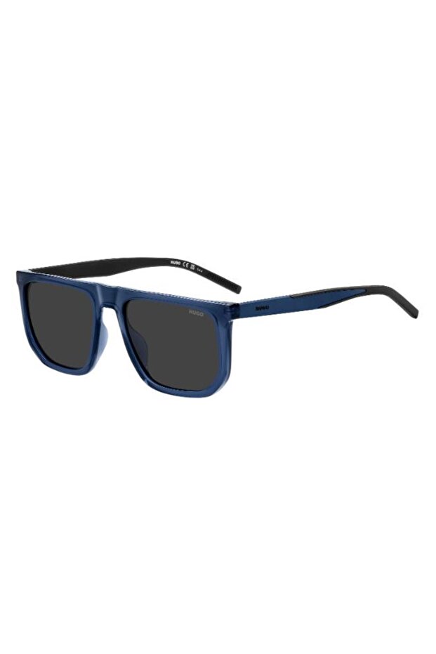 UV Protected Sunglasses Blue Frame Grey Mirror Lens 56mm - HG-1336/G/S-PJP