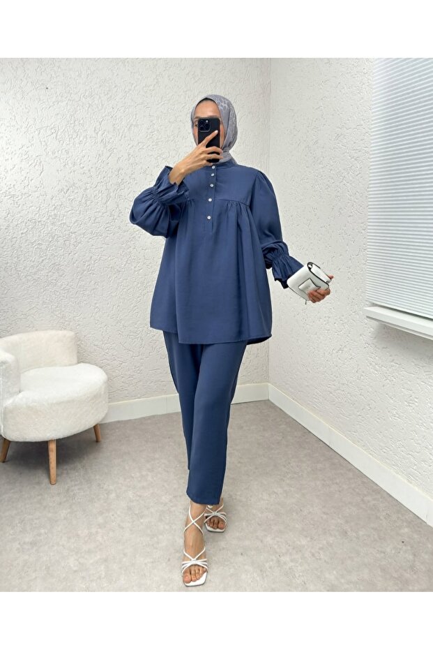 Hakim Collar Buttoned Double Suit