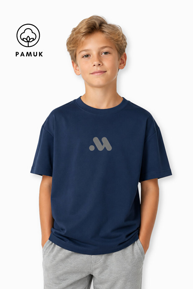 Letter m Arma Printed Casual Short Sleeve Summer Boy's T-Shirt