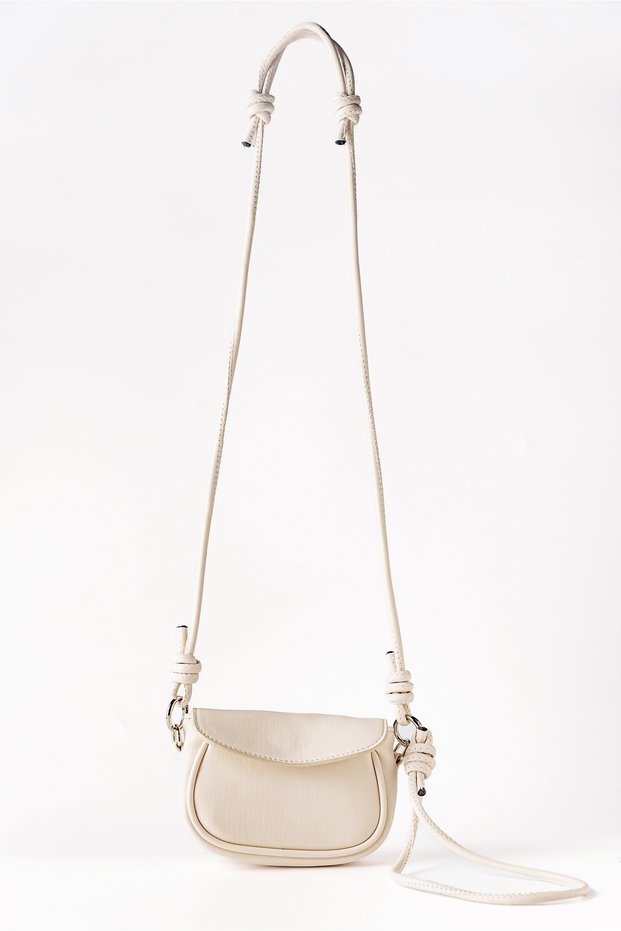 Women's Knot Detailed Adjustable Long Strap Hand and Shoulder Bag