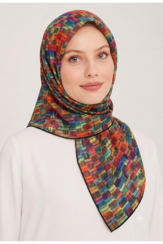 وشاح صيفي رائع للخريف - 90 × 90 -2618ASM-06