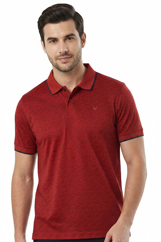 LIGHT RED TEXTURED SHIRT MEN