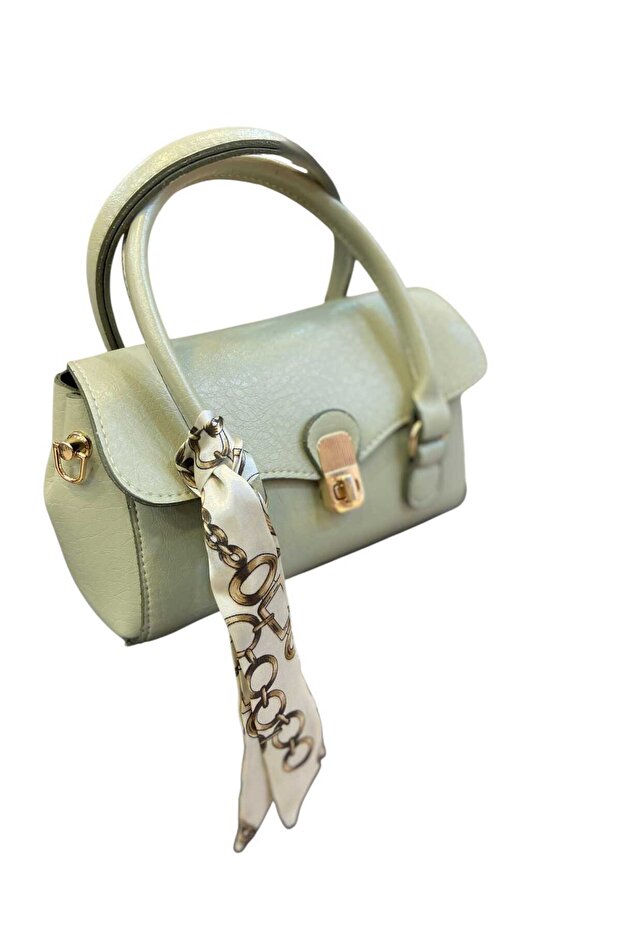 Amazing Scarf Detail, Stylish Bag in Mint Color