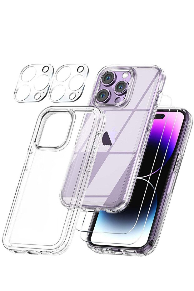 5-in-1 Magnetic Case for iPhone 14 Pro Max 6.7-Inch with 2x Screen & Camera Protectors, MagSafe