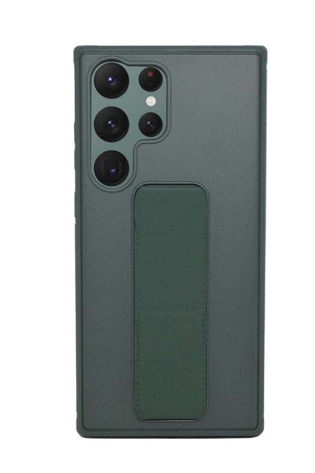 Galaxy S23 Ultra Case Fully Covered With Finger Grip Stand Holder Anti Slip Shockproof Protective
