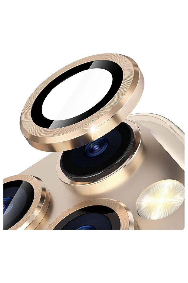 iPhone 14 Pro Max Camera Lens Protector, 9H Tempered Glass Camera Cover Screen Protector (Gold)