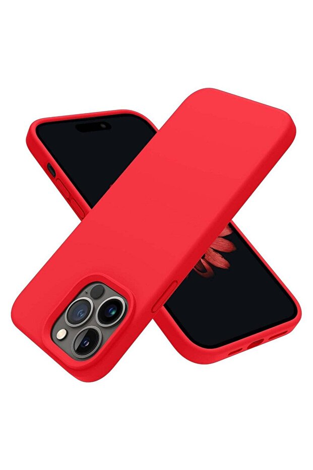 Designed for iPhone 14 Pro Max Case, Silicone Shockproof Slim Thin Phone Case for iPhone 14 Pro Max 6.7 inch (Red)