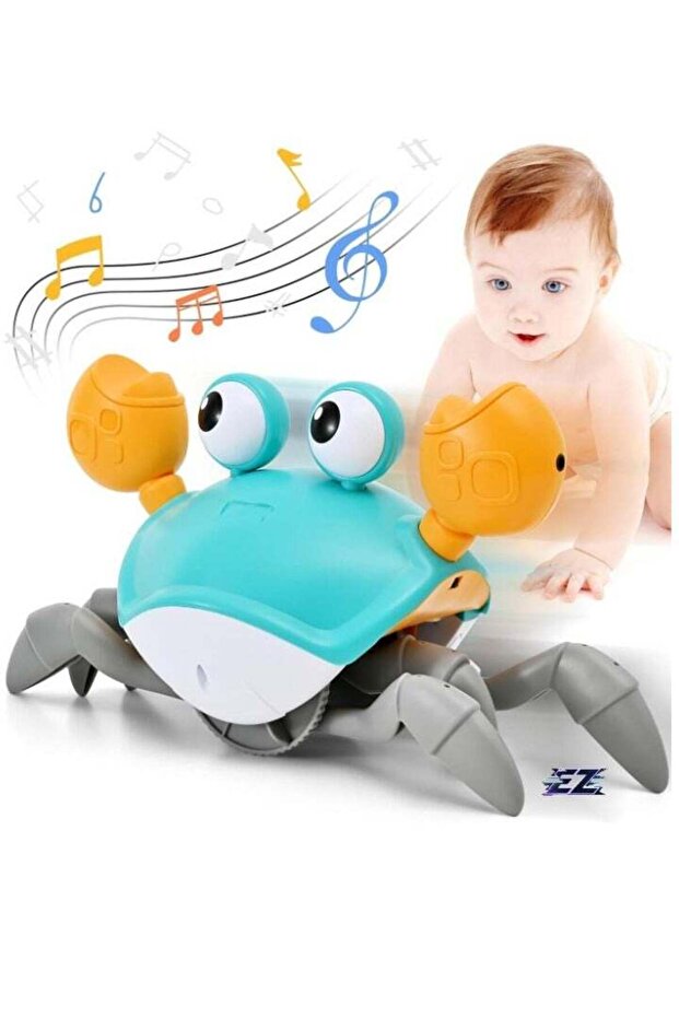 Crawly Crab Baby Toy – Light-Up Walking & Dancing Interactive Crab with Music & Obstacle Avoidance