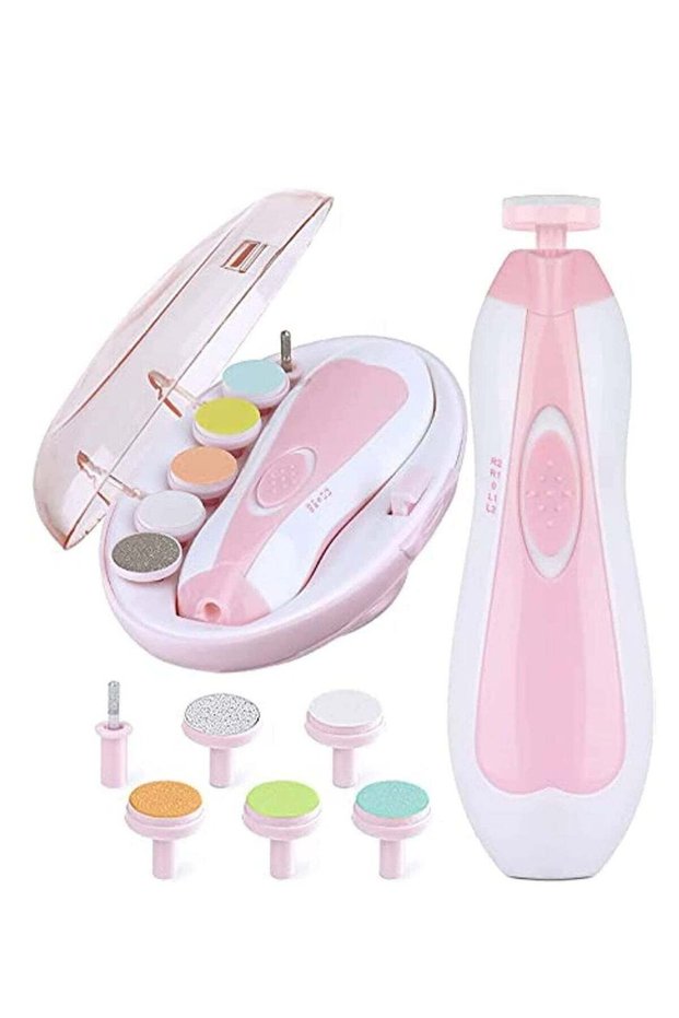 Electric Baby Nail Trimmer - Safe Toenail and Fingernails Care Trim with LED Light for Infant Toddlers Kids Adults