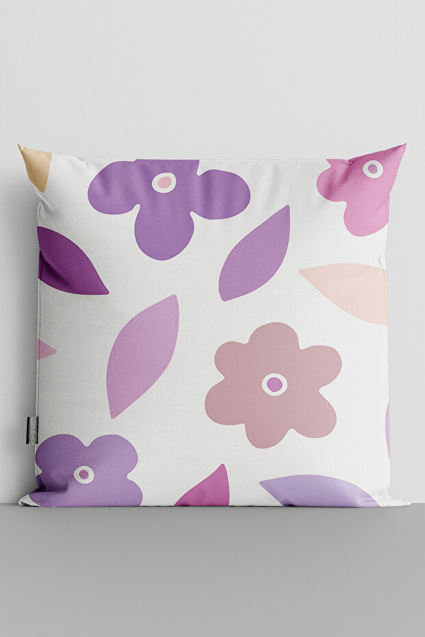 Colorful Flowers Double-Sided Digital Printed Throw Pillow Cover - 1626