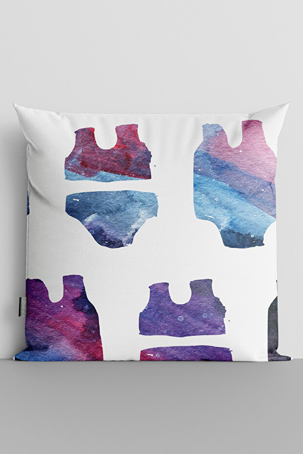 Colorful Clothes Double Sided Digital Printed Throw Pillow Cover - 2563