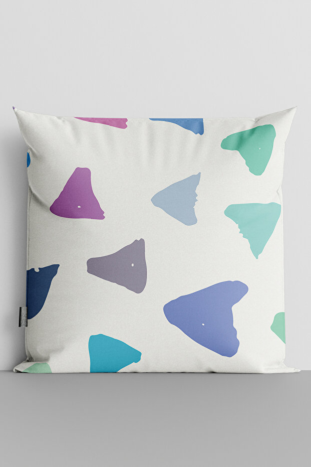 Colorful Triangles Double Sided Digital Printed Pillow Throw Pillow Cover-780