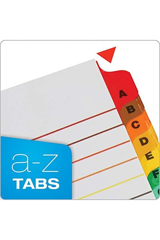 فواصل الصفحات من NRY SHOP Cardinal A-Z، لملف ذو 3 حلقات، صفحة محتويات قابلة للتخصيص