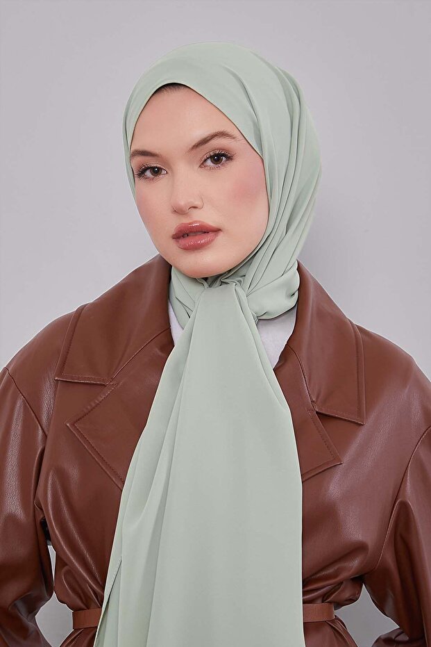 شال من نسيج التنسل الأخضر الفستقي