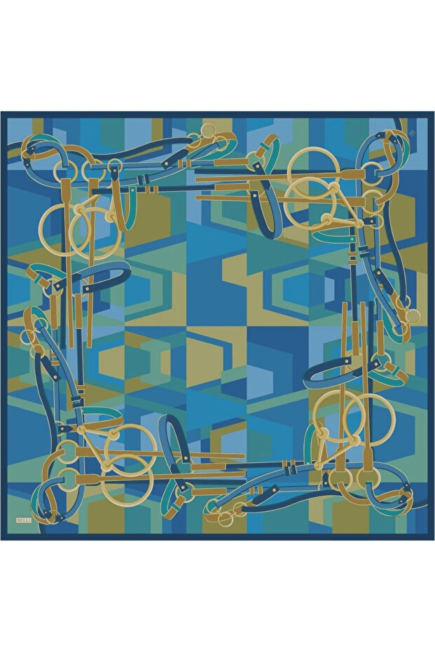 Twill Silk Patterned Scarf 4300D - 1
