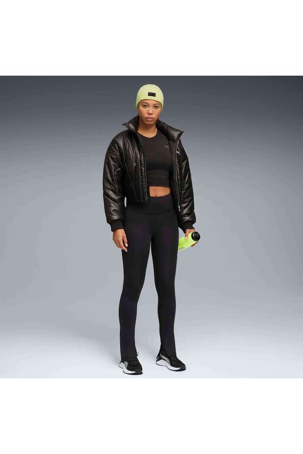 W SHAPE SPLIT TIGHT Siyah Kadın Tayt - 5