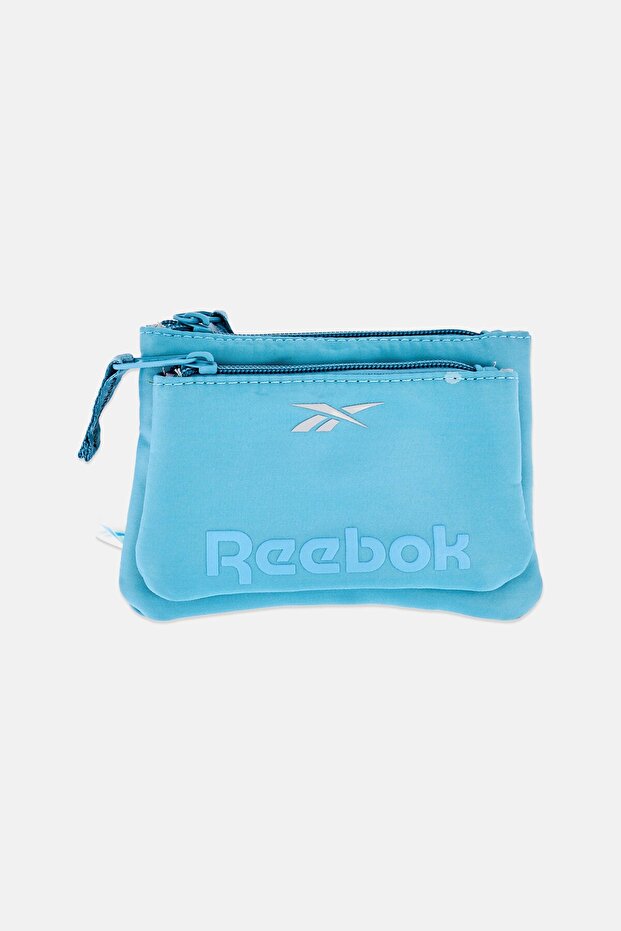 Women 2Pcs Brand Logo Purse, Turquoise