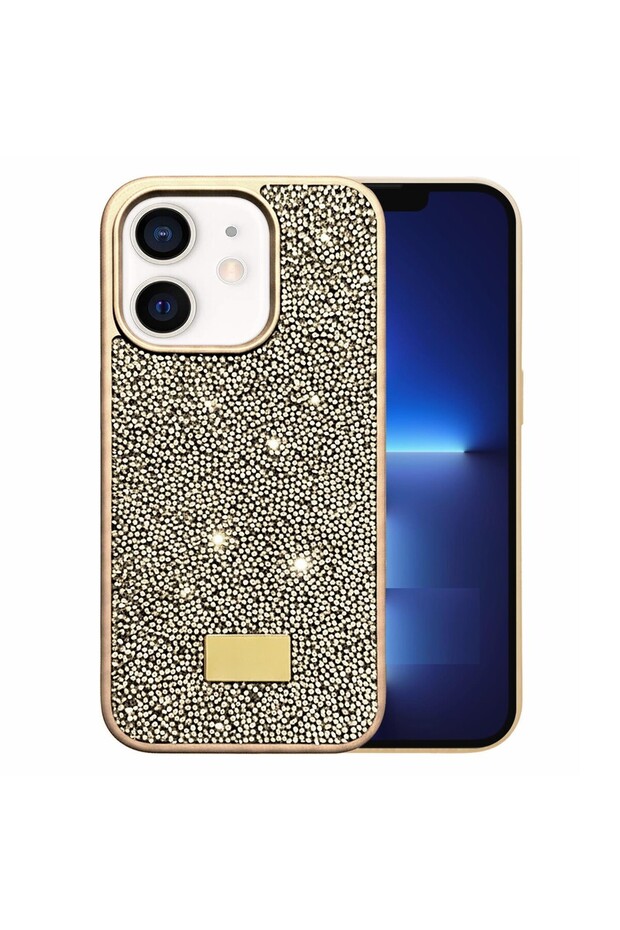 Apple iPhone 11 Case Silicone Edged Stone Shiny Lux Diamond Cover
