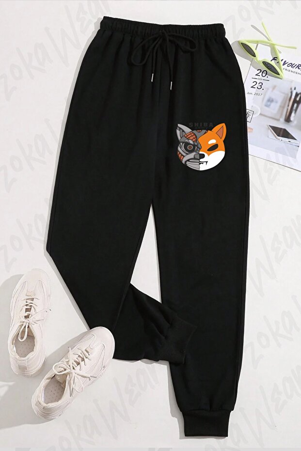 Unisex Shiba Army Coin Borsa Kripto Printed Sweatpants