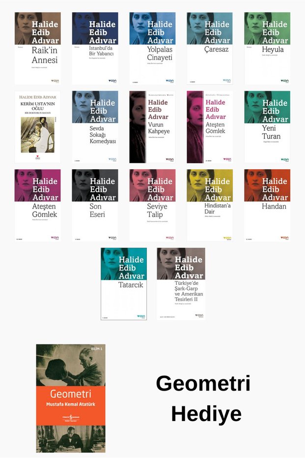 Halide Edib Adıvar 17 Kitap Seti + Geometri