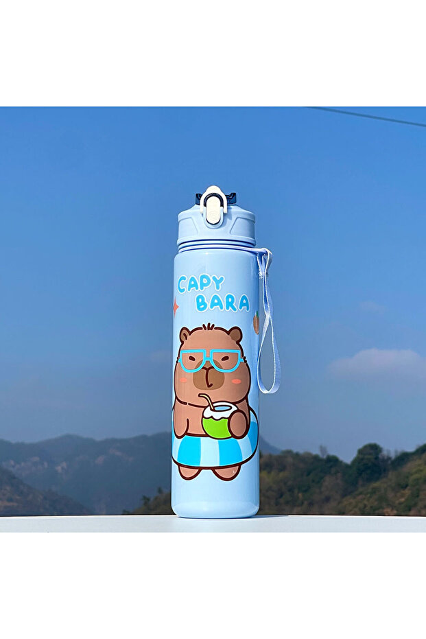 750ml A Large-Capacity Capybara Straw Cup, Cute and Portable, Suitable for Outdoor Activities, Campi