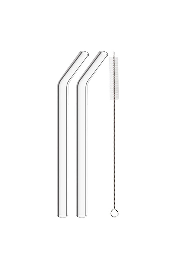 3Pcs High Borosilicate Glass Straws Straight Reusable Drinking Straw Boba Bubble Tea Milk Smoothies