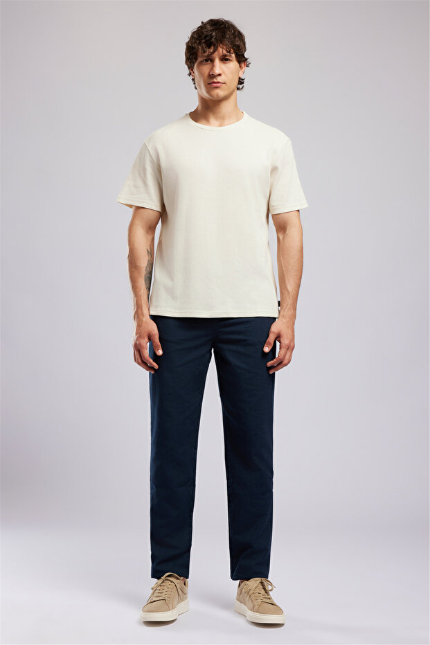 Conroy Men's Regular Fit 100% Cotton Printed Crew Neck T-Shirt White