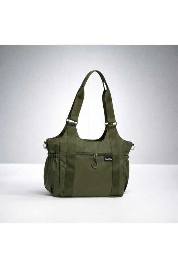 Multi-Compartment Lightweight Fabric Casual Shoulder Bag - Functional Sports and Travel Bag
