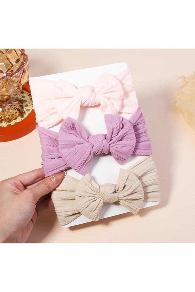 2711-8 3Pcs/Lot Cable Knit Baby Headbands For Children Elastic Baby Girls Turban Kids Hair Bands New