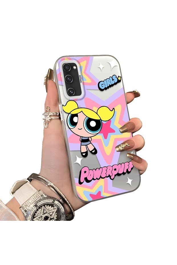 Samsung Galaxy S20 Fe Compatible Silicone Edge Hard Back Case Couple Phone Case with Cartoon Pattern