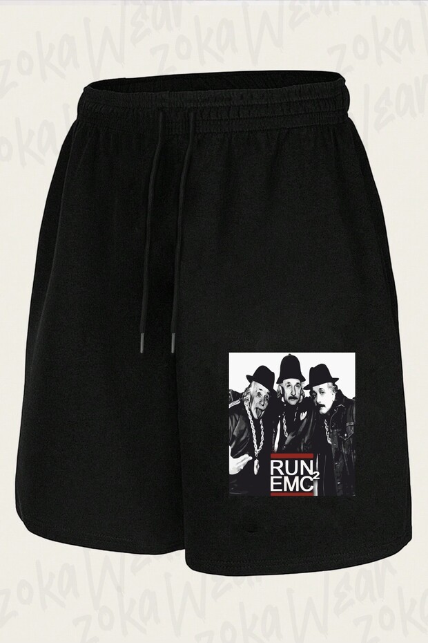 شورت مطبوع بتصميم Einstein Run Emc للجنسين