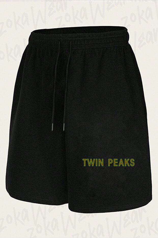 Unisex Twin Peaks Design Printed Shorts