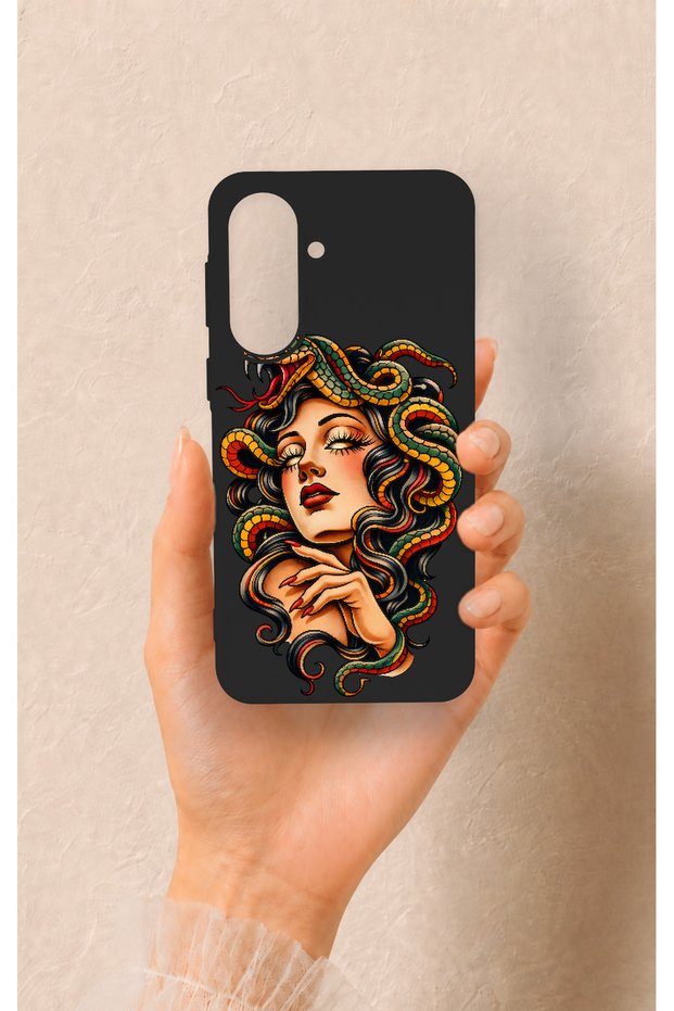 Samsung A37 Compatible Medusa Patterned Silicone Case