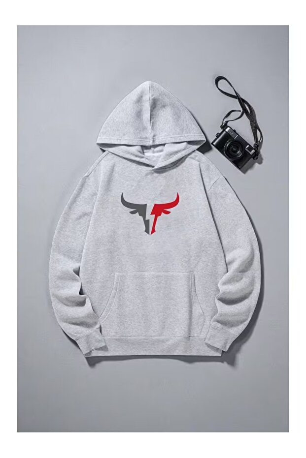 Men's Hooded Printed Relaxed Fit Sweatshirt