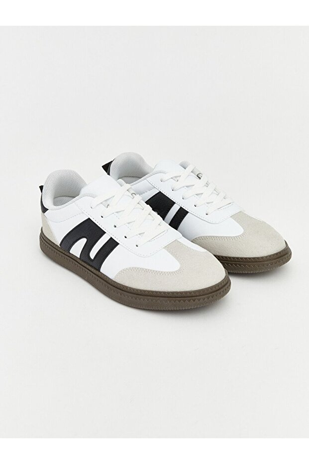 Lcw Steps White Suede Look Boys' Sports Shoes