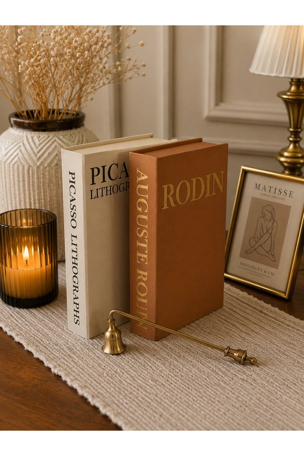 Set of 2 Fabric Decorative Book Boxes – P & R Book-Looking Hidden Storage Box