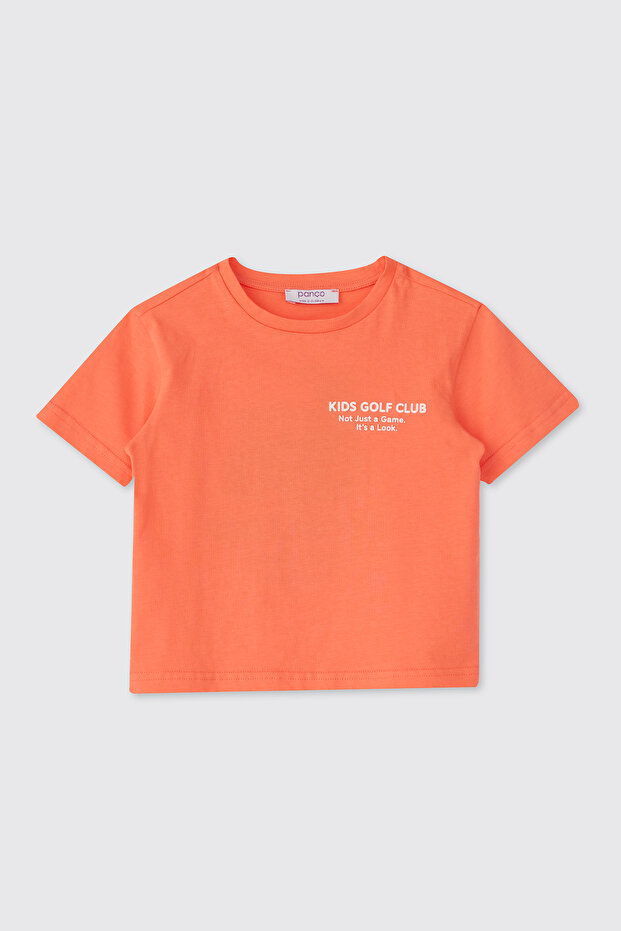 Baby Boy Short Sleeve Orange T-Shirt