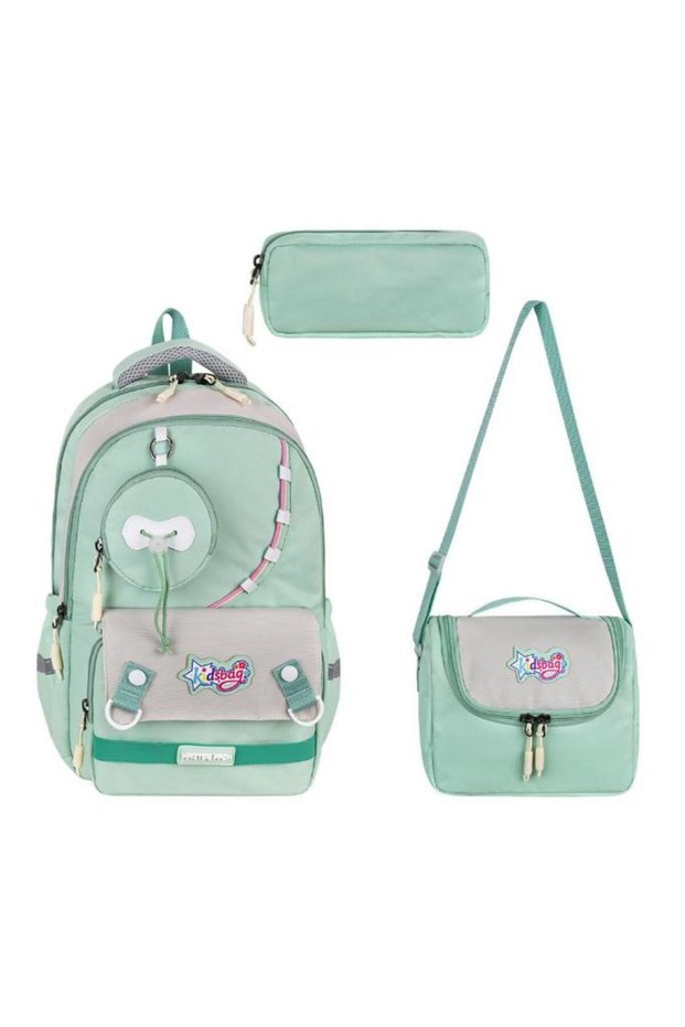 Girl's 3-Piece Primary School Bag 40*30 cm Lunch Box Pencil Case Orthopedic Primary School Bag