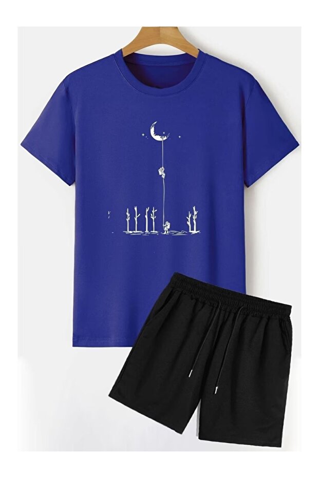 Summer Collection New Arrival T-Shirt & Shorts Set Printed Pattern Lightweight & Cool Fabric for All-Day Comfort