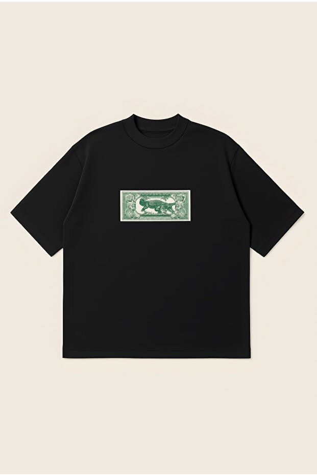 Ow Money Printed Oversize Boxy Cut Unisex 100% Cotton Printed Tshirt | Streetwear