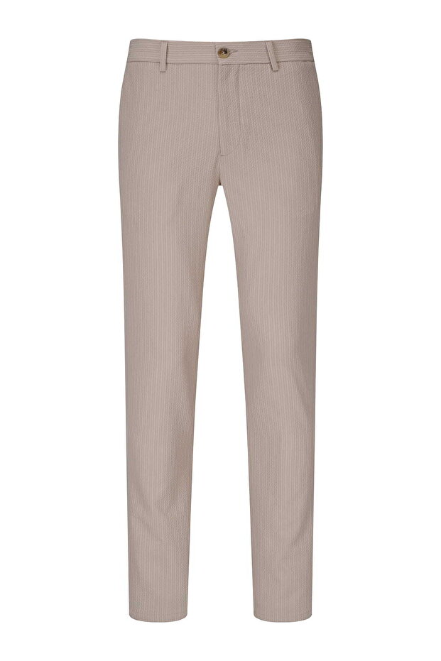 Beige Relaxed Fit Side Pocket Jogger Trousers
